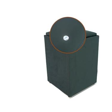 Imagem de Puff em Suede com Almofada – Puff Decorativo Confortável e Elegante para Sala, Quarto e(Cinza Botão)