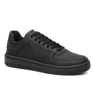 Imagem de Tenis Masculino Feminino Branco Casual Confortavel - MKSHOES, Preto, 4