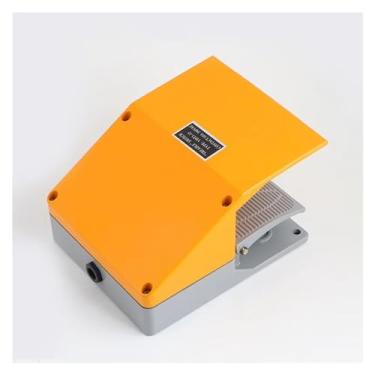 Imagem de ROUPWKWO Pedal de interruptor de pé duplo YDT1-15 prata alumínio concha cinza pés duplos acessórios para máquinas-ferramenta