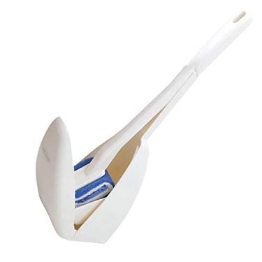 Imagem de Escova de vaso sanitário de canto morto para banheiro conjunto de escova de vaso sanitário agente de limpeza gratuito não prejudica a escova de vaso sanitário e suporte (tamanho: 1) ()