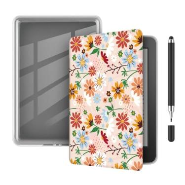 Imagem de Akacy Capa leve de TPU transparente e macia com padrão pintado para Kindle Paperwhite 6.0 (Geração 2022/2024, números de modelo C2V2L3 e RS23CV), fina e leve, com despertar/hibernar automático (6)