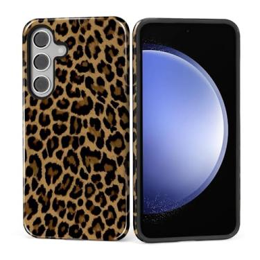 Imagem de Akinmi Capa para Samsung Galaxy S25 Plus, capa protetora dupla de silicone macio para Samsung Galaxy S25 Plus - estampa de leopardo marrom
