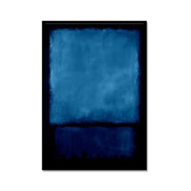 Imagem de Pôster de arte de parede vintage Mark Rothko arte moderna abstrata blocos de cores minimalista pintura em tela impressão sala de estar decoração de casa (SKU4,20.3x30.5 cm = (20x30cm), moldura de