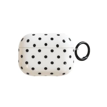 Imagem de Linda capa branca de bolinhas para Airpods Pro/Pro 2 retrô vintage estética elegante capa protetora para AirPods Pro 1ª e 2ª geração