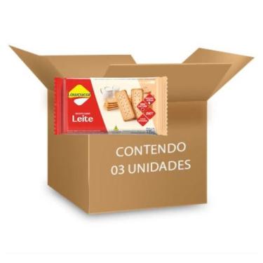 Imagem de Biscoito Sabor Leite Zero Lactose Lowçucar com 3 pacotes de 115g