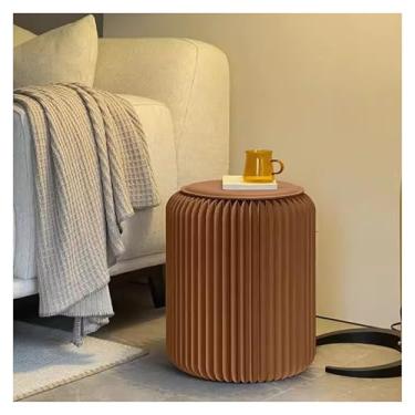 Imagem de Folding Paper Stool Tamborete dobrável impermeável do papel de embalagem, tamborete portátil da cadeira do acordeão, para livrarias, vestiários, lojas varejos(36x52cm/14.2x20.5")