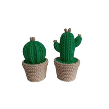 Imagem de Kit Com 2 Cactos - Vasos Decorativos Impressão 3D