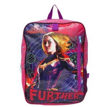 Imagem de Mochila de Costas para Meninas Super Heroina Capitã Marvel Reforçada Resisitente - Captain Marvel