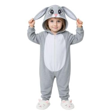 Imagem de Pijama Infantil Macacão Kigurumi Fantasia Coelho Festa - anjo da mamãe