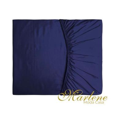 Imagem de Lençol Avulso Vida Bela 200 Fios - Kacyumara, Solteiro King, Azul Mari