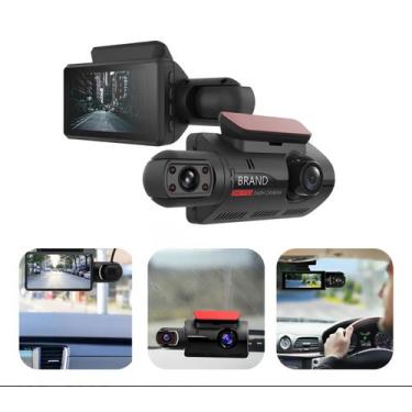 Imagem de Câmera Veicular Full HD com Dupla Lente, Visão Noturna e Gravação Auto