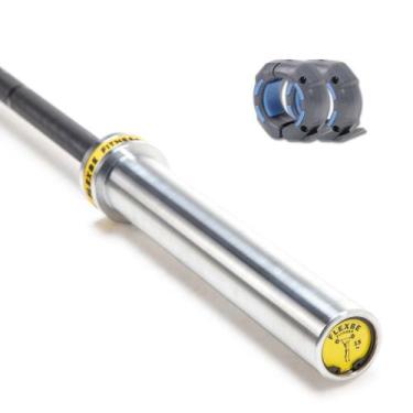 Imagem de Barra Olímpica Oficial Cross,lpo 2.0m 15kg + Presilhas - Flex Fit Fran