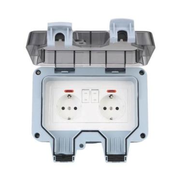 Imagem de Fonte De Energia Externa À Prova De Intempéries 16A Com Tomada Dupla E