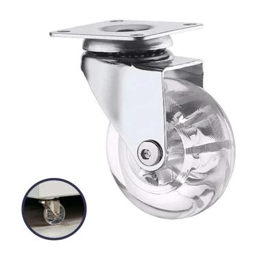 Imagem de Rodizio de Silicone Giratório S/ Trava 50mm MetalNox  4 Unidades