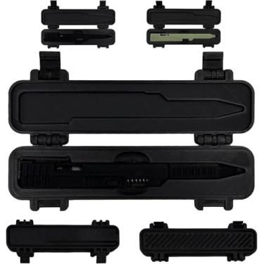 Imagem de Caneta esferográfica tática de ação deslizante com capa, canetas táticas impressas em 3D EDC, ferramenta de escrita criativa e inovadora, caneta de tinta recarregável de secagem rápida, presente