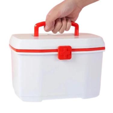 Imagem de Maleta Primeiros Socorros 2 Compartimentos Vermelho E Branco - Superme