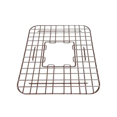 Imagem de Sinkology Pia de cozinha revestida de vinil resistente de cobre SG002-14, grade inferior marrom antigo