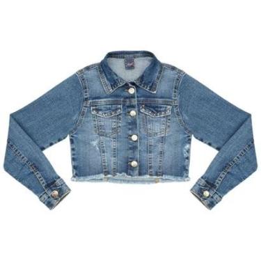 Imagem de Jaqueta Juvenil Look Jeans Cropped Jeans - UNICA - 6-Feminino