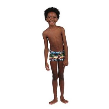 Imagem de Sunga Boxer Infantil Danger Animals Caique UV 50+ Siri Kids-Masculino