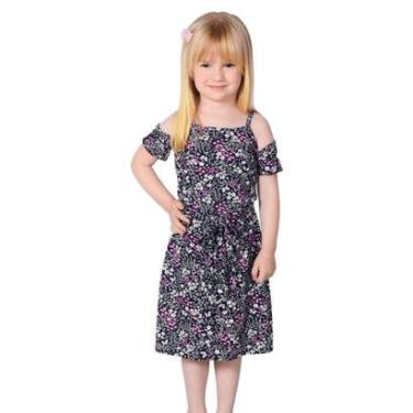 Imagem de Vestido Infantil Big Bless Ombro a Ombro Floral Menina-Feminino