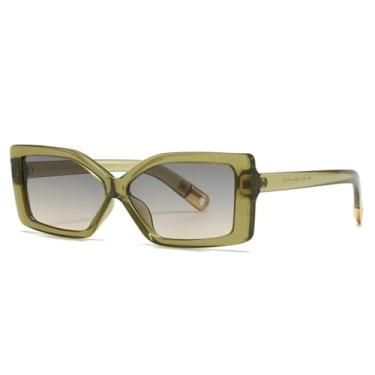 Imagem de HPIRME Óculos Retangulares Retrô Femininos Vintage com Armação Pequena (TYJ326-3)