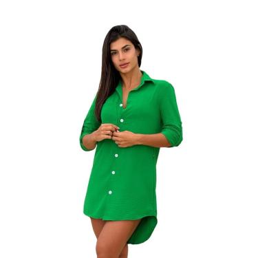 Imagem de SAÍDA DE PRAIA CAMISA/VESTIDO MANGA 3/4-Feminino