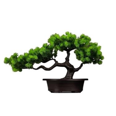 Imagem de Plantas falsas de pinheiro artificial, bonsai, ornamentos de árvore de plástico simulação de paisagem para decoração de quarto de casa