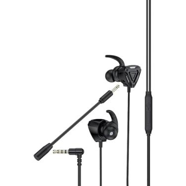 Imagem de Fone de ouvido para jogos com microfone, fones de ouvido para jogos com fio para um PS4, PS5, Nintendo Switch, PlayStation 5, jogos, celular, fones de ouvido destacáveis, com cancelamento de ruído