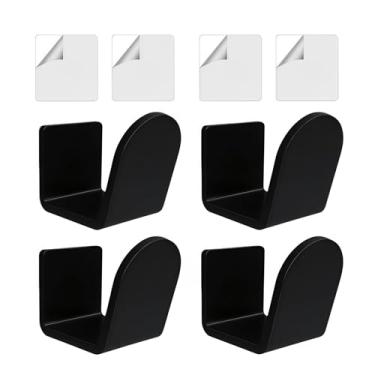 Imagem de Porta-,4 Peças Em Acrílico Para Decoração Doméstica - Prateleira Organizadora Com Adesivo Para Armazenamento - Para Sala Apartamento Dormitório Aula Hotel