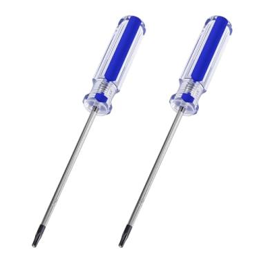 Imagem de FOCKEAS Chave de fenda magnética T8 2 peças, eixo de aço de 75 mm de comprimento, alça antiderrapante de PVC isolada, usada para consertar produtos eletrônicos, eletrodomésticos, consoles de jogos e