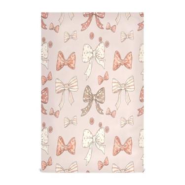 Imagem de Wassud Panos de prato de cozinha Spotted Bows 1 pacote de panos de prato macios com laço para pendurar toalha de mão super absorvente de secagem rápida toalhas de chá de mesa decorativas 71 x 45 cm