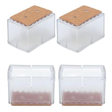 Imagem de 16 peças Protetores de Pé Cadeira Silicone Efeito Mudo Elástico Capa Móvel para Pisos Madeira Maciça Antiaderente Espesso Resistente Macio Redução Ruí