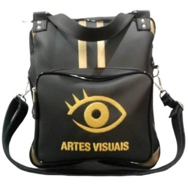 Imagem de Bolsa Feminina Preta Personalizada Artes Visuais - Di Becker Bolsas