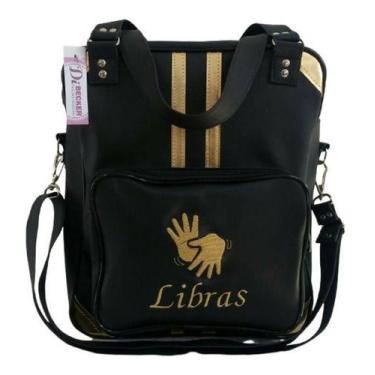 Imagem de Bolsa Feminina Personalizada Curso De Libras - Di Becker Bolsas, Preto