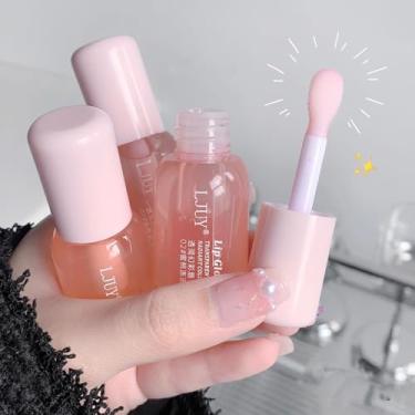 Imagem de Gireatick Conjunto de 3 peças de óleos labiais hidratantes, óleo labial Reviver para um acabamento de alto brilho, protetor labial nutritivo para cuidados labiais, reparo previne rachaduras e clareia