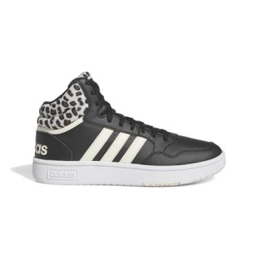 Imagem de adidas Tênis feminino Hoops 3, Preto/branco creme/branco, 35