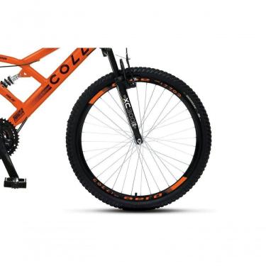 Imagem de Bicicleta Gps 148 Dupla Suspensão E Freios V-brake, Aro 26 Aero, 36 Raias, 21 Marchas Colli Laranja