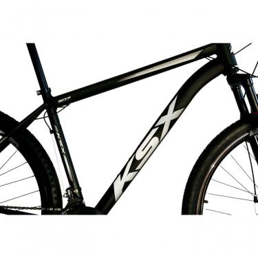 Imagem de Bicicleta Aro 29 Ksx Sd7 21v Cabos Internos Alumínio Freios A Disco Garfo Suspensão Preto Prata Tamanho 21