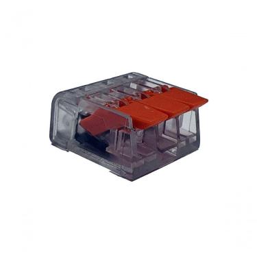 Imagem de Kit Conector Borne Alavanca Cristal 3 Portas 10 Peças