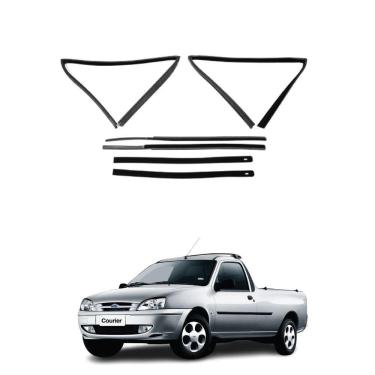 Imagem de Kit Canaleta Com Pestana Para 2 Portas Courier 1997 A 2013