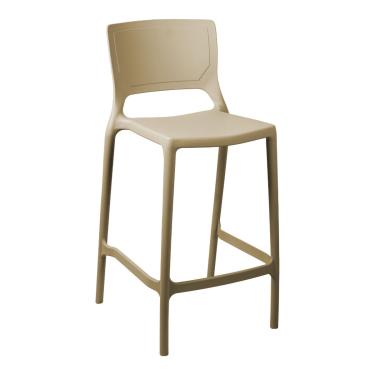 Imagem de Banqueta Alta para Bancada e Cozinha Areia Empilhável Urano em Polipropileno