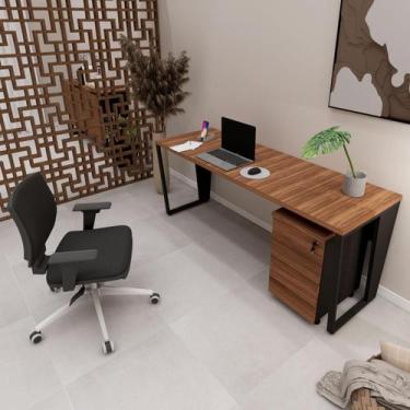 Imagem de Escrivaninha Industrial 1,80m x 0,70m Gaveteiro 3 Gavetas F5 - F5 Offi