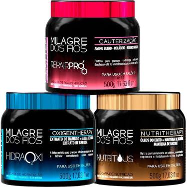 Imagem de Glatten - Kit Cronograma Capilar Milagre Dos Fios (3 Produtos)