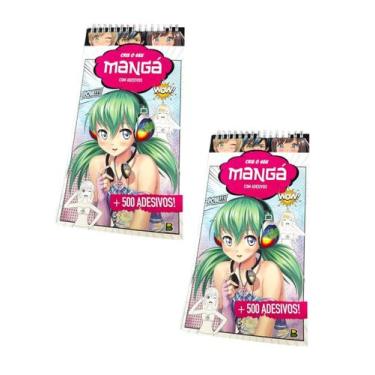 Imagem de Kit 3N Crie Seu Manga Com Adesivos Espiral Figurinhas Montar - Brasill