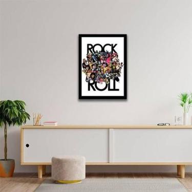 Imagem de Quadro Decorativo Ícones Do Rock 24X18Cm - Com Vidro - Quadros On-Line