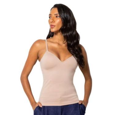 Imagem de Blusinha de Alcinha Com Bojo Sem Costura Feminina Trifil, G, Chocolate