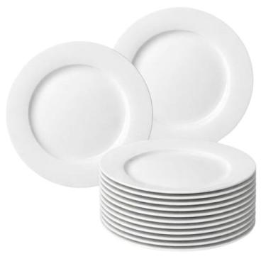 Imagem de 48 Prato Sobremesa Melamina 15cm Branco Resistente Leve - New Goods