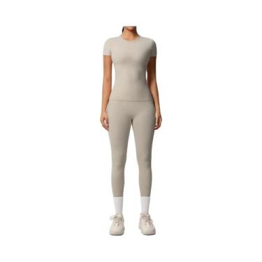 Imagem de Conjunto De Yoga Feminino Em Patchwork, Top Cropped Para Esportes E Le