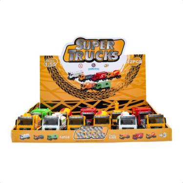 Imagem de COMP Brinquedo Infantil Carrinho Coleção Profissões Super Trucks Displ