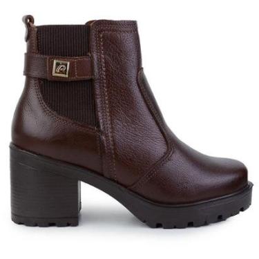 Imagem de Bota Feminina Pegada Couro Frontier Marrom Pinhão -282603-03-Feminino